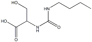 2-[(butylcarbamoyl)amino]-3-hydroxypropanoic acid Struktur