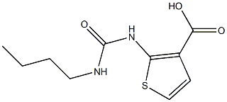 2-[(butylcarbamoyl)amino]thiophene-3-carboxylic acid Struktur