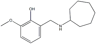 2-[(cycloheptylamino)methyl]-6-methoxyphenol Struktur