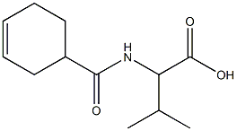 2-[(cyclohex-3-en-1-ylcarbonyl)amino]-3-methylbutanoic acid Struktur