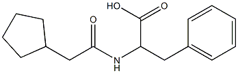 2-[(cyclopentylacetyl)amino]-3-phenylpropanoic acid Struktur