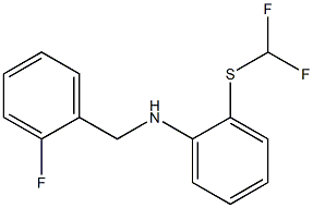 2-[(difluoromethyl)sulfanyl]-N-[(2-fluorophenyl)methyl]aniline Struktur