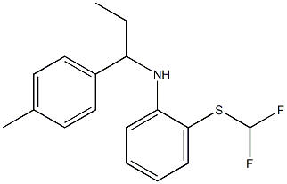 2-[(difluoromethyl)sulfanyl]-N-[1-(4-methylphenyl)propyl]aniline Struktur