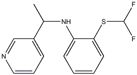 2-[(difluoromethyl)sulfanyl]-N-[1-(pyridin-3-yl)ethyl]aniline Struktur