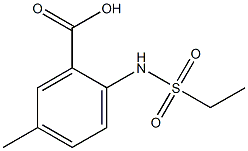 2-[(ethylsulfonyl)amino]-5-methylbenzoic acid Struktur