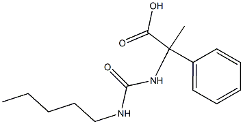 2-[(pentylcarbamoyl)amino]-2-phenylpropanoic acid Struktur