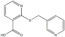 2-[(pyridin-3-ylmethyl)thio]nicotinic acid Struktur