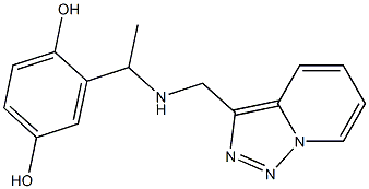 2-[1-({[1,2,4]triazolo[3,4-a]pyridin-3-ylmethyl}amino)ethyl]benzene-1,4-diol Struktur