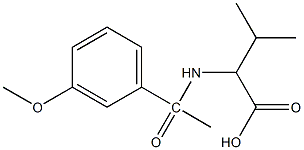 2-[1-(3-methoxyphenyl)acetamido]-3-methylbutanoic acid Struktur