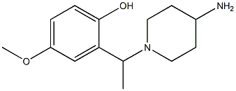 2-[1-(4-aminopiperidin-1-yl)ethyl]-4-methoxyphenol Struktur