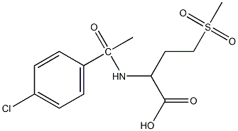 2-[1-(4-chlorophenyl)acetamido]-4-methanesulfonylbutanoic acid Struktur