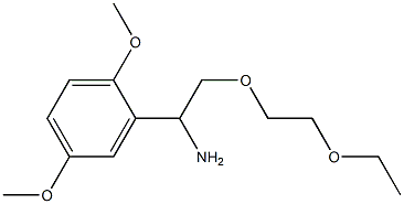 2-[1-amino-2-(2-ethoxyethoxy)ethyl]-1,4-dimethoxybenzene Struktur