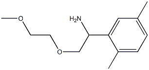 2-[1-amino-2-(2-methoxyethoxy)ethyl]-1,4-dimethylbenzene Struktur