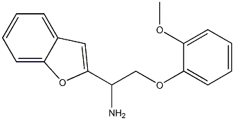 2-[1-amino-2-(2-methoxyphenoxy)ethyl]-1-benzofuran Struktur