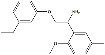 2-[1-amino-2-(3-ethylphenoxy)ethyl]-1-methoxy-4-methylbenzene Struktur