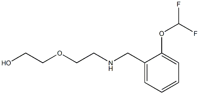 2-[2-({[2-(difluoromethoxy)phenyl]methyl}amino)ethoxy]ethan-1-ol Struktur