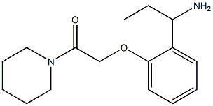 2-[2-(1-aminopropyl)phenoxy]-1-(piperidin-1-yl)ethan-1-one Struktur