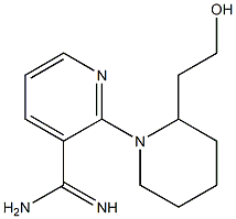 2-[2-(2-hydroxyethyl)piperidin-1-yl]pyridine-3-carboximidamide Struktur