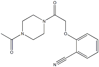 2-[2-(4-acetylpiperazin-1-yl)-2-oxoethoxy]benzonitrile Struktur