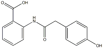 2-[2-(4-hydroxyphenyl)acetamido]benzoic acid Struktur