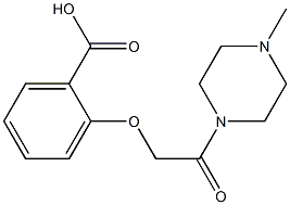 2-[2-(4-methylpiperazin-1-yl)-2-oxoethoxy]benzoic acid Struktur