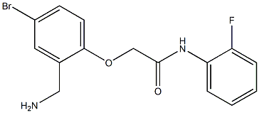 2-[2-(aminomethyl)-4-bromophenoxy]-N-(2-fluorophenyl)acetamide Struktur