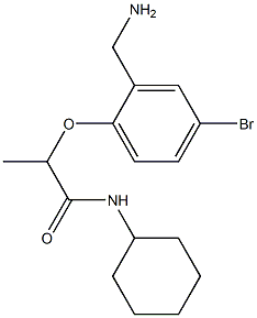 2-[2-(aminomethyl)-4-bromophenoxy]-N-cyclohexylpropanamide Struktur