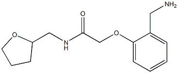 2-[2-(aminomethyl)phenoxy]-N-(tetrahydrofuran-2-ylmethyl)acetamide Struktur