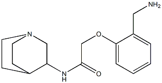 2-[2-(aminomethyl)phenoxy]-N-1-azabicyclo[2.2.2]oct-3-ylacetamide Struktur