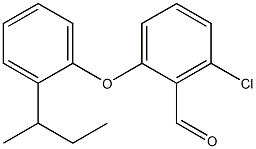 2-[2-(butan-2-yl)phenoxy]-6-chlorobenzaldehyde Struktur