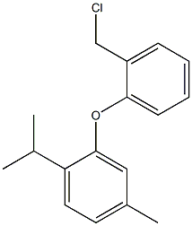 2-[2-(chloromethyl)phenoxy]-4-methyl-1-(propan-2-yl)benzene Struktur