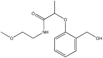 2-[2-(hydroxymethyl)phenoxy]-N-(2-methoxyethyl)propanamide Struktur