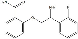 2-[2-amino-2-(2-fluorophenyl)ethoxy]benzamide Struktur