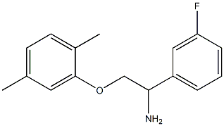 2-[2-amino-2-(3-fluorophenyl)ethoxy]-1,4-dimethylbenzene Struktur