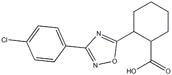 2-[3-(4-chlorophenyl)-1,2,4-oxadiazol-5-yl]cyclohexane-1-carboxylic acid Struktur