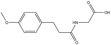 2-[3-(4-methoxyphenyl)propanamido]acetic acid Struktur