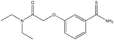 2-[3-(aminocarbonothioyl)phenoxy]-N,N-diethylacetamide Struktur