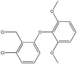 2-[3-chloro-2-(chloromethyl)phenoxy]-1,3-dimethoxybenzene Struktur