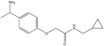 2-[4-(1-aminoethyl)phenoxy]-N-(cyclopropylmethyl)acetamide Struktur