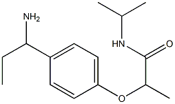 2-[4-(1-aminopropyl)phenoxy]-N-(propan-2-yl)propanamide Struktur