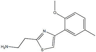 2-[4-(2-methoxy-5-methylphenyl)-1,3-thiazol-2-yl]ethanamine Struktur