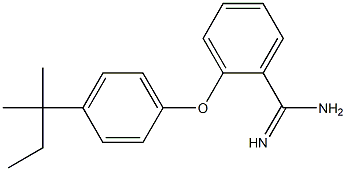 2-[4-(2-methylbutan-2-yl)phenoxy]benzene-1-carboximidamide Struktur