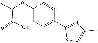 2-[4-(4-methyl-1,3-thiazol-2-yl)phenoxy]propanoic acid Structure