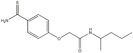 2-[4-(aminocarbonothioyl)phenoxy]-N-(1-methylbutyl)acetamide Struktur