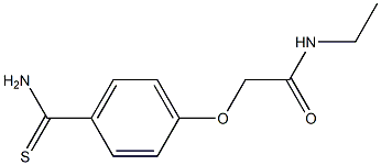 2-[4-(aminocarbonothioyl)phenoxy]-N-ethylacetamide Struktur