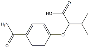 2-[4-(aminocarbonyl)phenoxy]-3-methylbutanoic acid Struktur