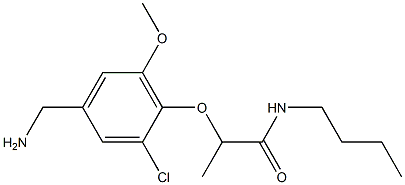 2-[4-(aminomethyl)-2-chloro-6-methoxyphenoxy]-N-butylpropanamide Struktur