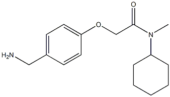 2-[4-(aminomethyl)phenoxy]-N-cyclohexyl-N-methylacetamide Struktur