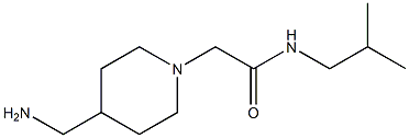 2-[4-(aminomethyl)piperidin-1-yl]-N-(2-methylpropyl)acetamide Struktur