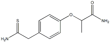 2-[4-(carbamothioylmethyl)phenoxy]propanamide Struktur